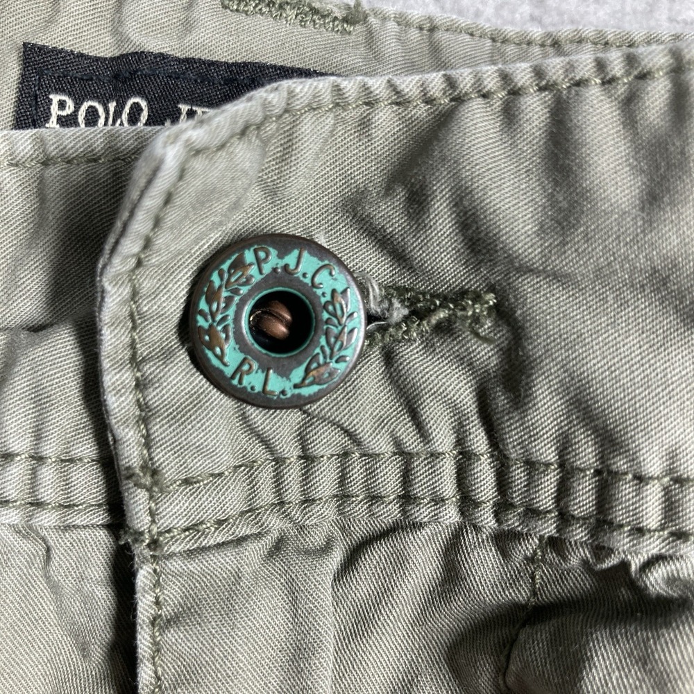 Polo Shorts Mens 34 Olive Green Cargo 12 in Inseam Military Surplus Gorpcore - Picture 2 of 16